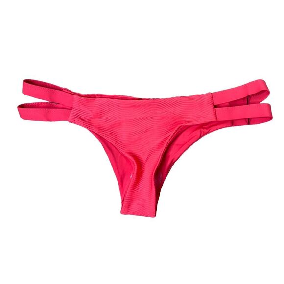 Tavik Chloe Mini Swim Bottom - Textured Amalfi Hibiscus - Size Large - Picture 1 of 7